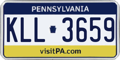 PA license plate KLL3659