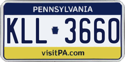 PA license plate KLL3660