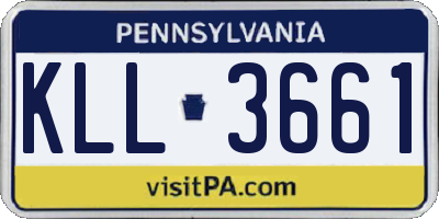 PA license plate KLL3661