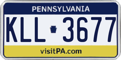 PA license plate KLL3677