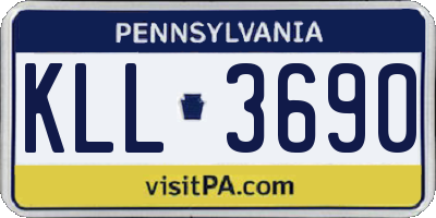 PA license plate KLL3690