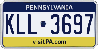 PA license plate KLL3697