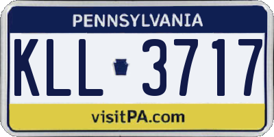 PA license plate KLL3717