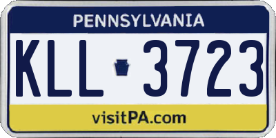 PA license plate KLL3723