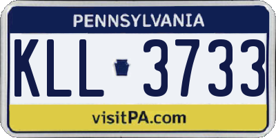 PA license plate KLL3733