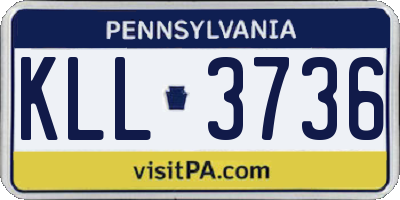 PA license plate KLL3736
