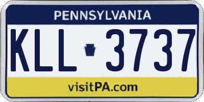 PA license plate KLL3737