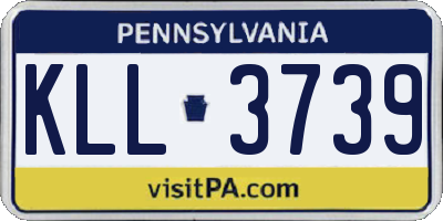 PA license plate KLL3739