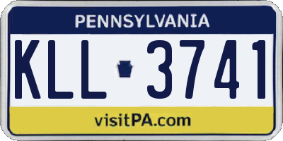 PA license plate KLL3741