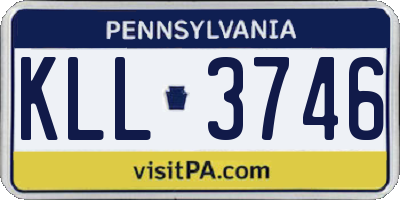 PA license plate KLL3746