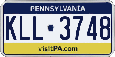 PA license plate KLL3748