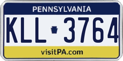 PA license plate KLL3764