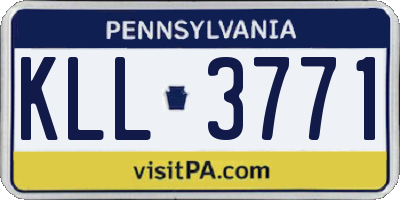 PA license plate KLL3771