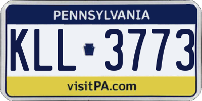 PA license plate KLL3773