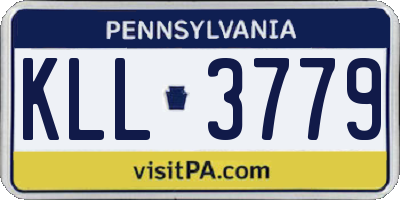 PA license plate KLL3779
