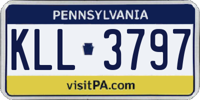 PA license plate KLL3797