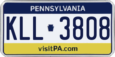 PA license plate KLL3808