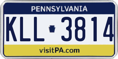 PA license plate KLL3814