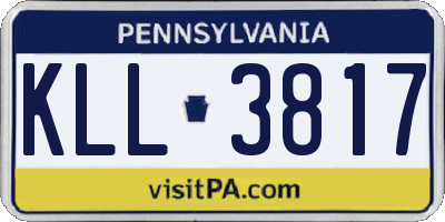 PA license plate KLL3817