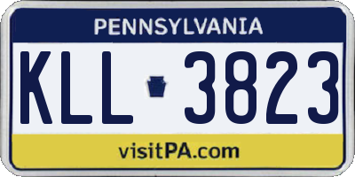PA license plate KLL3823