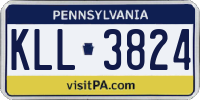 PA license plate KLL3824