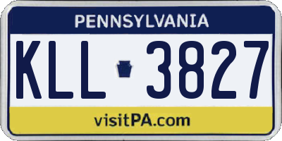 PA license plate KLL3827