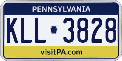 PA license plate KLL3828