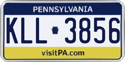PA license plate KLL3856