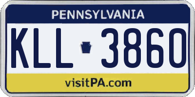 PA license plate KLL3860