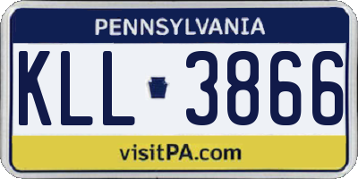 PA license plate KLL3866