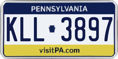 PA license plate KLL3897