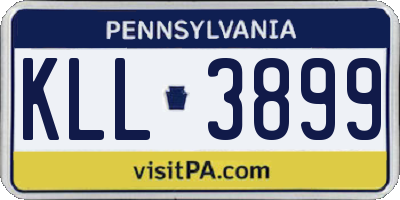 PA license plate KLL3899