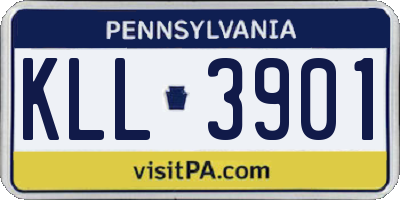 PA license plate KLL3901