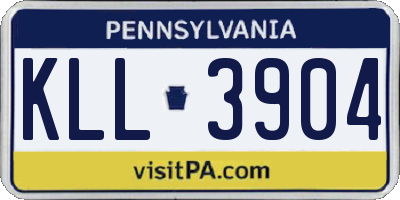 PA license plate KLL3904