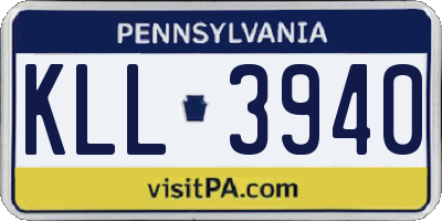 PA license plate KLL3940