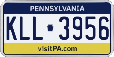 PA license plate KLL3956