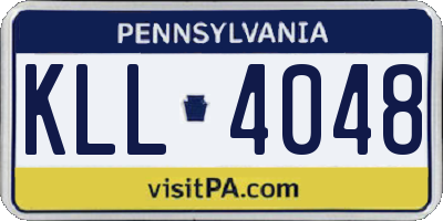 PA license plate KLL4048
