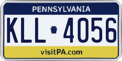 PA license plate KLL4056
