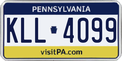 PA license plate KLL4099