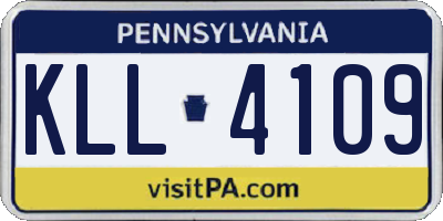 PA license plate KLL4109