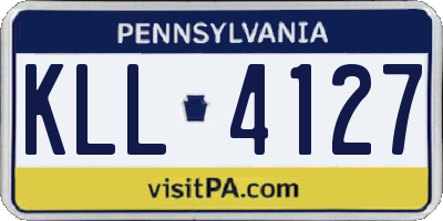 PA license plate KLL4127