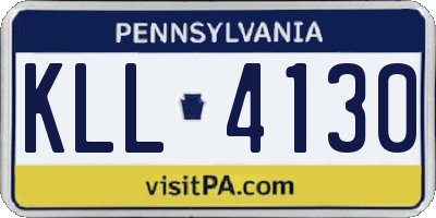PA license plate KLL4130