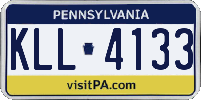 PA license plate KLL4133