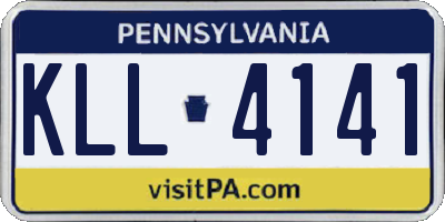PA license plate KLL4141