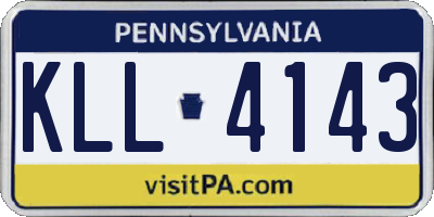 PA license plate KLL4143