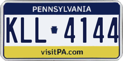 PA license plate KLL4144