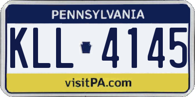 PA license plate KLL4145