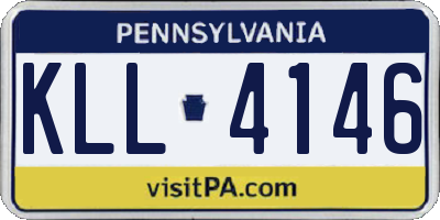 PA license plate KLL4146