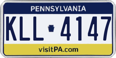 PA license plate KLL4147