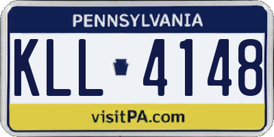 PA license plate KLL4148